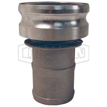 Dixon Type E Cam and Groove Reducing Coupler, 4 x 3 in Nominal, Male Adapter x Hose Shank End Style, Domes 4030-E-SS